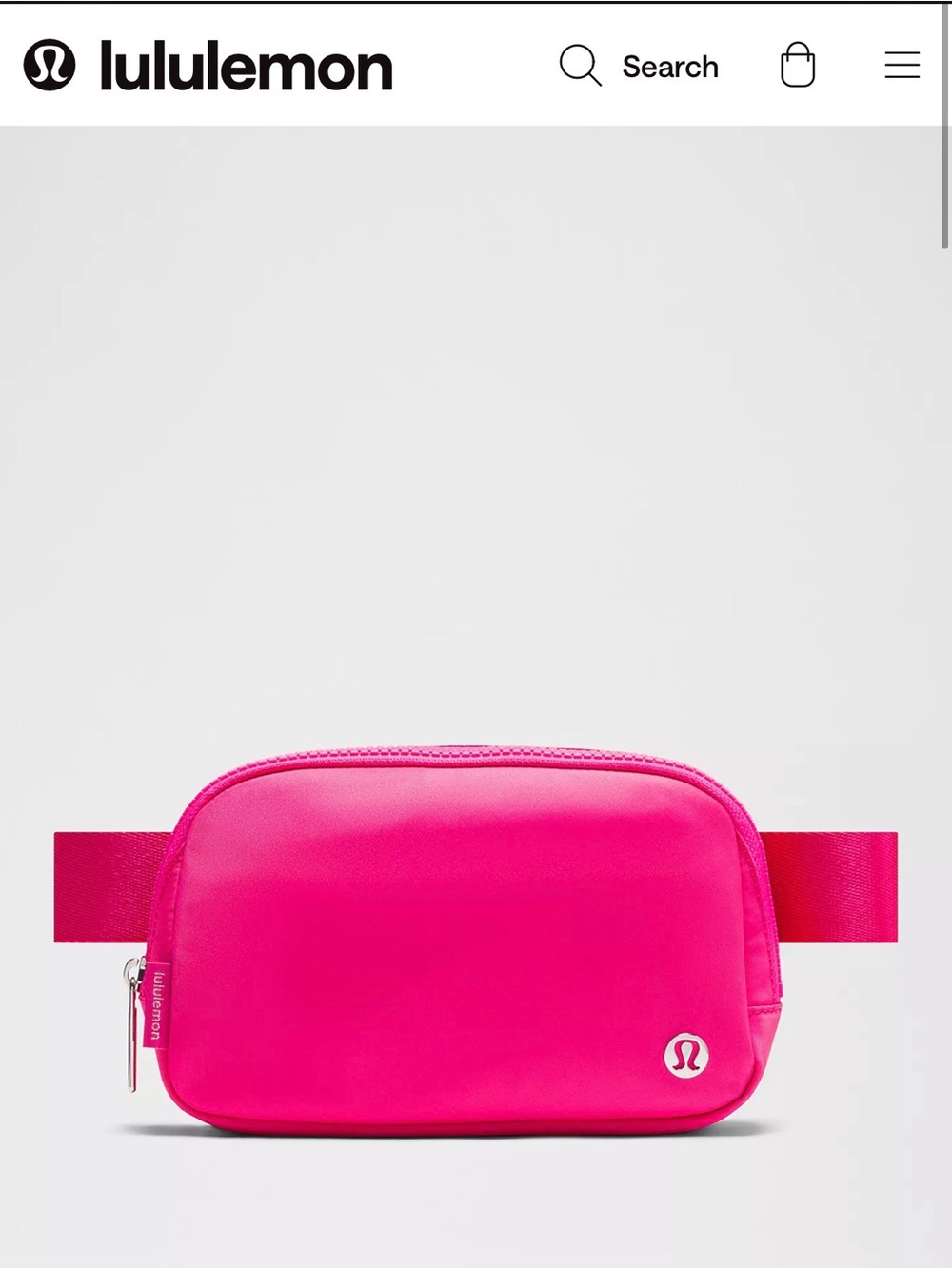 lululemon athletica Pink Everyday Belt Bag 1L New with Tags